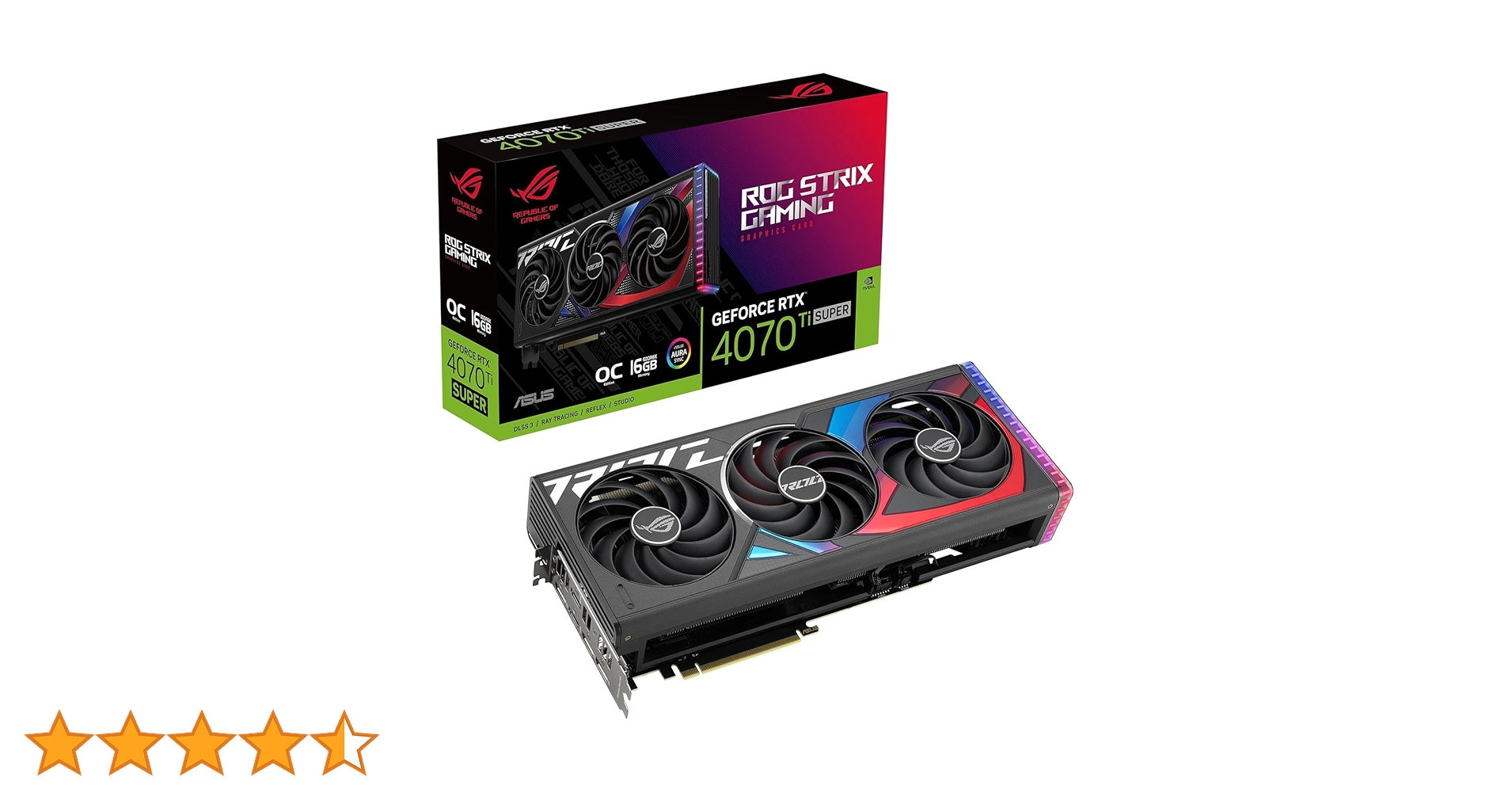 VGA Asus GeForce® RTX 4070 Ti Super 16GB ROG STRIX Gaming OC
